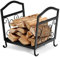GOPLUS Range Bûches Cheminée Grande Capacité de Stockage 60 kg, Porte Bûhces Intérieur/Extérieur Robuste, 43 X 40 X 32 CM