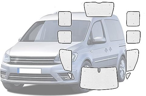 Parasol de coche para VW para Caddy MK3 2K para Maxi 2003-2019 Parasol de coche Visera de ventana de coche Cubiertas completas Parasol para ventana de coche (Color: todas las ventanas)