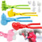 Qunkun Schneeballzange Kinder，Schneeball Clip, 5 Stück Schneeball Maker, Schneeball Former Set, Schneeball Form, Bär Schneemann Herz Ente Dinosaurier Schneeball Maker Clips, für im Freien Spielen (D)