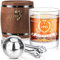 LIGHTEN LIFE 30th Birthday Gifts for Men,1995 Whiskey Glass Set in Barrel Box,30 Years Old Gifts Ideas,for Dad Husband