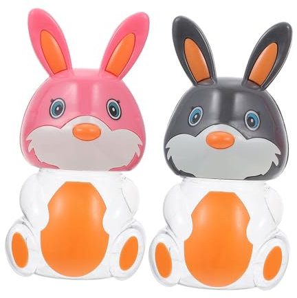 NUOBESTY 2er-Box Verpackung Osterhasen-skulptur Bonbonbehälter Für Ostergeschenk Ostertisch Münzsparkasse Süße Spardose Gastgeschenk Zu Ostern Sparbox Plastik Mit Deckel Ei