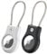 SCALLOP Airtag Holder with Wire Cable 2 Pack,Durable-Resistant-Secure Airtag Keyring,360°Protective AirTag Case Accessory for Keys, Key Ring,Luggage Compatible Apple Airtag.