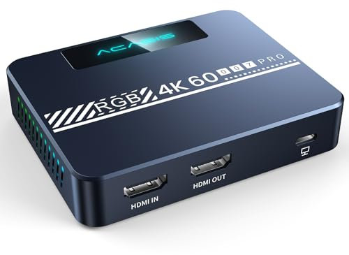 ACASIS Scheda di acquisizione video 4K60fps per streaming e giochi, scheda di acquisizione fotocamera esterna, supporto VRR, registrazione 4K60 vera per giochi, streaming live, videoconferenze,