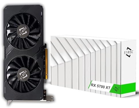 51RISC Radeon RX 5700 XT Graphics Card, 8GB GDDR6 256bit PCIe 4.0 x16 Boost Clock 1905MHz DP x3 HDMI 1080P 1440p Video Gaming Card 8K Resolution Support (Radeon RX 5700 XT 8GB)