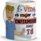 Cadeaux pour infirmières. Tasses originales à offrir. Cadeaux originaux pour infirmières. Tasses personnalisées. Tasse en céramique de 330 ml.