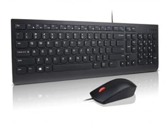 Lenovo Essential Wired Combo - Keyboard and Mouse Set - USB - Greek