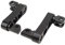 BORDSTRACT 360° Repose-pieds réglable pour moto, support pour autoroute, tige allongée en aluminium de haute qualité, pince pour repose-pieds de route, compatible avec les poteaux de voiture (noir)