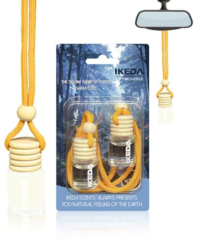 Ikeda Air Freshener for Car - Strong Perfume Scent with Agarwood Smell and Odour Eliminator Technology - Long Lasting Car Accessory