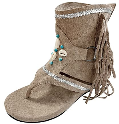 YUE Sandalen Damen Flach Bequem Flip Flops Slippers Sommer Offene Zehe Zehentrenner Flip Flops mit Weiches Fussbett Sommerschuhe Bequeme Strandschuhe Hausschuhe Damen Sommer (Khaki, 41)
