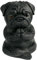 Mops-Hundestatue, Kunstharz-Mops-Skulptur für Auto-Dekoration, Harz, Outdoor-Welpen-Hundestatuen, Zen-Yoga-Hundefigur für Autos, Wohnmobile, LKWs
