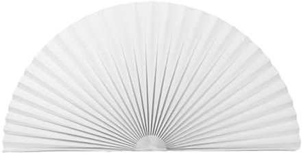 Arch Window Blackout Shades Pleated Fabric Blind Light Filtering Pleated Fabric Shade Arch Window Shade Blackout for Half Moon Arch Windows, Easy to Cut and Install Radius 36''x72 (2, White)