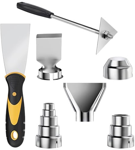 Heißluftpistolen Düsen Kit MOWIS 7 Stück Heißluftpistolen Aufsätze Edelstahl-Zubehör Luftauslass-Durchmesser 35mm