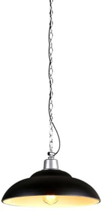 TS TAC-SKY Lámpara Colgante Hierro For Granja, Lámpara Colgante Simple For Barra Sobre Mesa, Metal Estilo Industrial Retro For Isla De Cocina, Lámpara Colgante Rústica Vintage(Black)