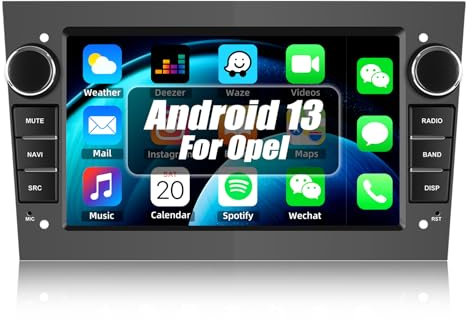 CAMECHO [1+32G] Android 13 Autoradio für Opel Corsa d/Astra h/Zafira b/Meriva Radio mit Navi, 7 Zoll Bildschirm Touch Display Auto Radio mit Bluetooth RDS FM Navigation GPS WiFi USB SWC(Grau)