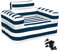 Codi Aufblasbares Outdoor-Sofa mit Luftpumpe, wasserabweisend, aufblasbar, für Erwachsene, perfekt für Terrasse, Pool und Strand, tragbares Sofa mit Griff, Cabana Navy