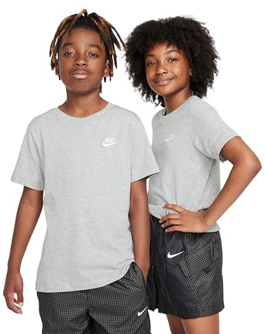 Nike Shirt K NSW Tee EMB Futura Lbr, DK Grey Heather, FZ5177-063, M