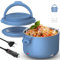 Aotto Electric Lunch Box 80W Portable Food Warmer - 950ml/32Oz Heated Lunch Box Adults Food Heater - 12V/24V/220V 3-in-1 Lunch Warmer Portable for Work/Travel/Car/Truck/Home/Office (Blue)
