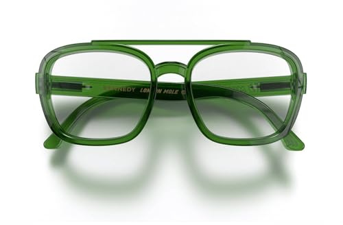 LONDON MOLE® Kennedy Lesebrille | Coole quadratische pilot-leseleser | Herren damen unisex | Federscharniere