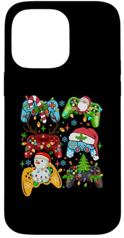 Carcasa para iPhone 14 Pro Max Joystick divertido para jugadores de Navidad