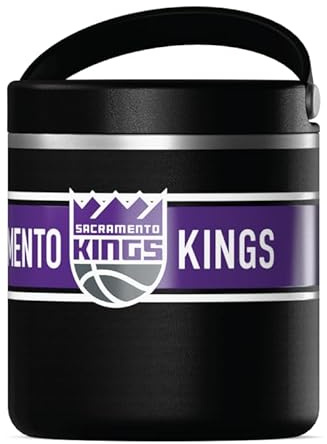 Hydrapeak Termo de acero inoxidable aislado al vacío de Sacramento Kings con licencia oficial de la NBA, 25 onzas, con asa, boca ancha, a prueba de fugas, termo de sopa para adultos, 10 horas de calor