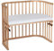 babybay Maxi extra großes Beistellbett aus massivem Buchenholz/Kinderbett Höhe stufenlos verstellbar & umweltfreundlich/mit Matratze Classic Soft (Natur lackiert)
