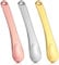 3 Pcs Makeup Spatulas Mini，Reusable Metal Makeup Spatula Cosmetic Spatula Mini Spoon Beauty Scoop Cosmetic Scoop for Creams Lotions Masks (Silver,Gold, Rose Gold)