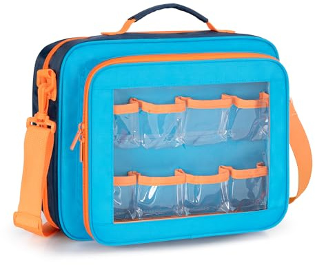 LoDrid Toy Cars Carrying Case Compatible with Hot Wheels Monster Trucks up to 30, Display Storage Organizer Compatible with Monster Jam Trucks with Front Pocket for 1:64 Scale Mini Toy Cars, Bag Only