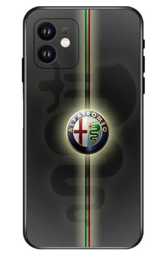 MCHHYL Handyhülle für Alfa Romeo Stelvio 2017-2021 2022, Schutzhülle mit Autoemblem - Stoßfest, Kratzfest und Rundumschutz,F-iPhone 13