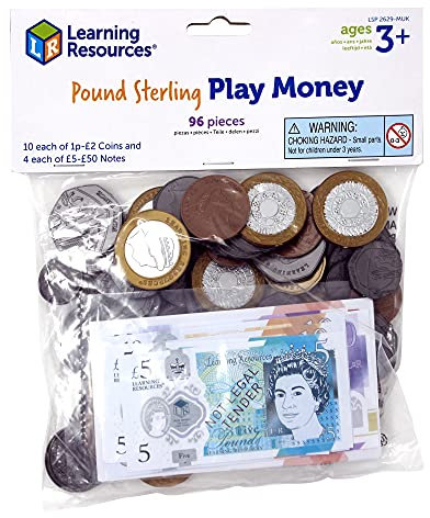 Learning Resources UK Money Toy Pack, Multicoloured, 20.1 x 15.5 x 1.3 cm