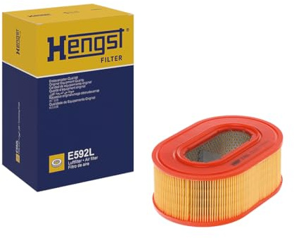 HENGST - Luftfilter E592L - Luft-Filtereinsatz für KFZ | Hochwertiger Motorluftfilter für Otto- oder Dieselmotor - Schutz für Motoren - Wasserbeständig