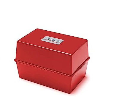 Deflecto Value Size 5 x 3 Index Card Box - Red