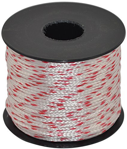 Corderie Italiane 006004325 Cordino nylon bianco/rosso 1,8 mm - 100 mt su rocchetto