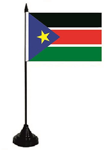 U24 Tischflagge Süd Sudan Südsudan Flagge Fahne Tischfahne 10 x 15 cm