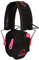 Walker's Razor Slim Electronic Earmuffs Cache-Oreilles de Chasse Mixte Adulte, Noir avec Rose, Taille Unique