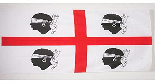 AZ FLAG Bandiera Sardegna INDIPENDENTISMO SARDO 90x60cm - Bandiera SARDISMO 60 x 90 cm Foro per Asta