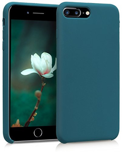 kwmobile Case Compatible with Apple iPhone 7 Plus/iPhone 8 Plus Case - TPU Silicone Phone Cover with Soft Finish - Teal Matte