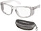 voltX CRYSTAL Sicherheitsleser, Volllinse Vergrößerte Lesebrille (+2,0 Dioptrie, klare Linse) CE EN166ft Anti beschichtete UV400 Linse, Rigid Clamshell, Sicherheitskoffer