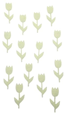 BIASTO Streu-Deko Tulpen aus Filz - für eine perfekte Tischdekoration und als Bastelbedarf (Creme)