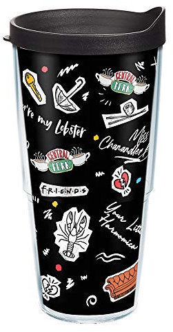 Tervis Friends – Collage Made in USA doppelwandiger isolierter Reisebecher hält Getränke kalt und heiß, 680 ml, klassisch