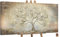 YS-Art XXL Abstrakt Acryl Gemälde auf Leinwand Goldbaum handgemalt Wandbilder Wohnzimmer Kinderzimmer Büro moderne Design Bilder Fengshu echte Kunst 160x80 cm