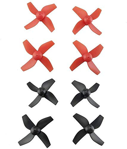ZYGY 8PCS Luftschrauben für HS210 H36 E010 GoolRC T36 NIHUI NH010 SANROCK GD65A ATOYX AT-66 RC Quadcopter (Schwarz&Rot)