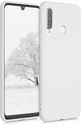 kwmobile Hülle kompatibel mit Huawei P30 Lite Hülle - weiches TPU Silikon Case - Cover geeignet für kabelloses Laden - Moon Glow