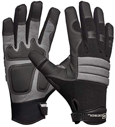 Gebol Master Performance | Arbeitshandschuhe mit Polsterungen | Atmungsaktive Premium-Montagehandschuhe aus Synthetikleder mit Klettverschluss | Für Herren | Größe XXL (Gr 11) | Schwarz | 1 Paar