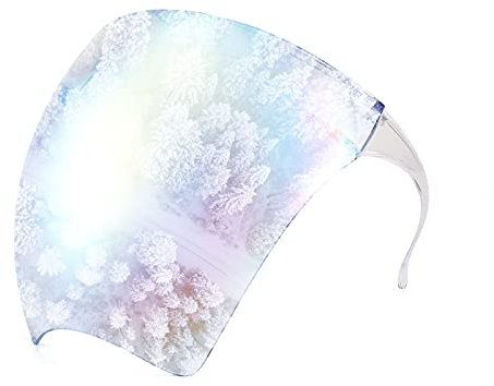 FEISEDY Vollgesichtsschutz Sonnenbrille Futuristisch Visier Verspiegelt Schnell Brille Ganzes Gesicht Schild mit UV400 Schutz für Damen Herren Alien Space Kostüm B2781