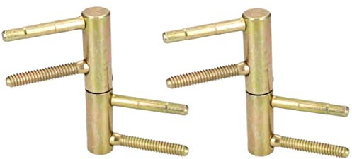 KOTARBAU® 2 x Bisagras Anuba de puerta, Pernos para puerta y marco, 20 mm, Pernio rascado, Bisagra perno de enroscar, Bisagra para puerta regulable 3D de latón inoxidable, Bisagra puertas de madera