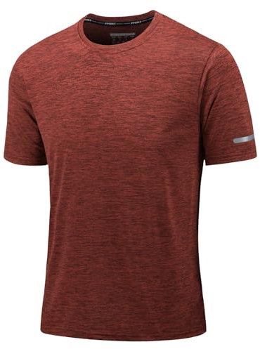 KEFITEVD Herren Sport Tshirt Funktionsshirt Laufshirt Kurzarm Atmungsaktiv Mesh Sport Shirt Männer Gym Shirt