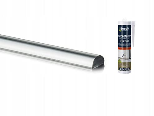 Seiletech.de Duschdichtung Acryl | 5 mm x 10 mm | 70 cm | Transparent | Mit Kleber | Halbrundstab | Schwallschutzleiste | Dusche | Dichtung | Bodendusche | Für Boden | Profil | Abdichtung