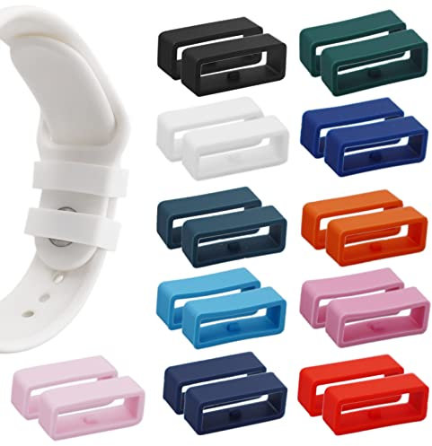Boucles De Bracelet De Montre De Rechange En Caoutchouc, 22pcs Support De Bracelet De Montre En Silicone, Boucle De Retenue De Bracelet De Montre Intelligente, Anneaux De Fixation De Montre