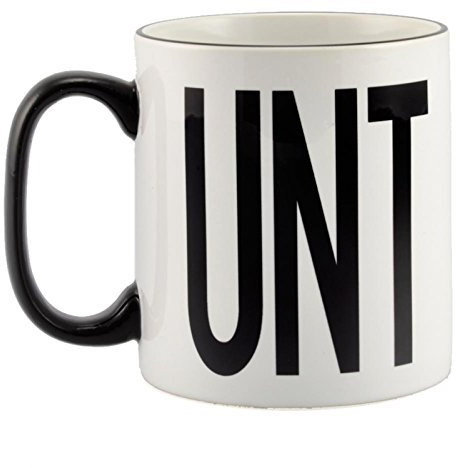 DECK INN Pack of 1 Rude Black RI'm Handle with Slogan I'm a on The Other Side Ceramic Mug, White 11Oz