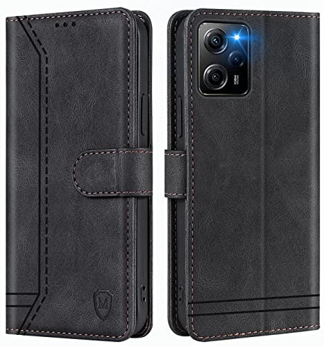 GoodcAcy Handyhülle für Xiaomi Redmi Note 12 Pro 4G Hülle Handyhülle Leder Klappbar Schutzhülle Tasche Wallet Brieftasche Cover Flip Case für Xiaomi Redmi Note 12 Pro 4G Klapphülle Schwarz